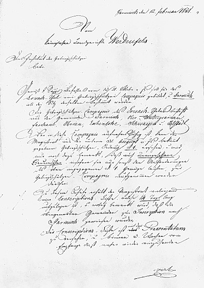 „Das Institut der Gebirgsschützen betr.“ Es folgt eine 10 Paragrafen umfassende Gebirgsschützen Ordnung 